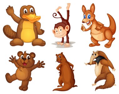 Group of animals clipart