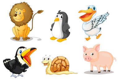 Group of animals clipart