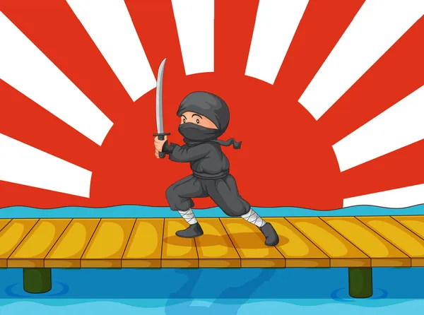 Stock vector Ninja cartoon