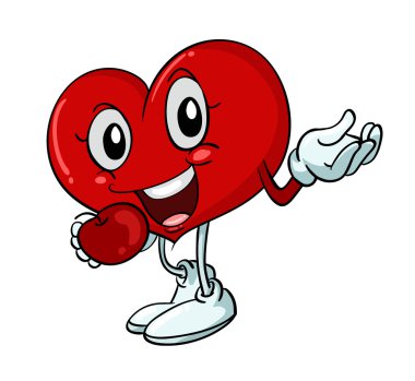 Heart on white clipart