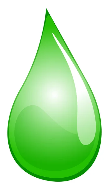 Green droplet — Stock Vector