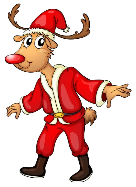 Santa reindeer — Stock Vector