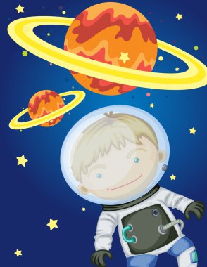 Astronaut in space clipart