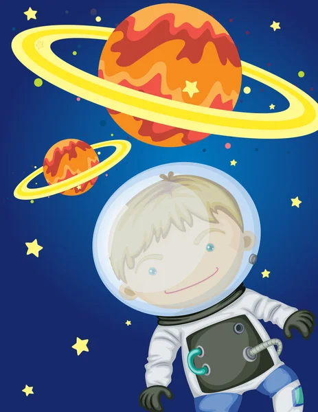 Astronaut i rymden — Stock vektor