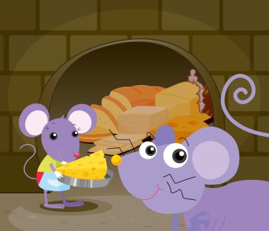 Mice eating clipart