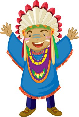 red indian clipart