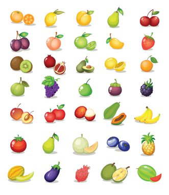 Mixed fruit clipart