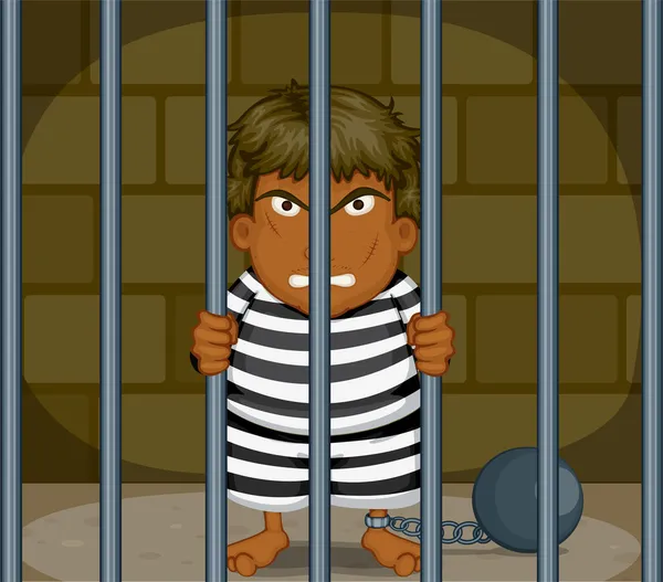 Un prisonnier — Image vectorielle