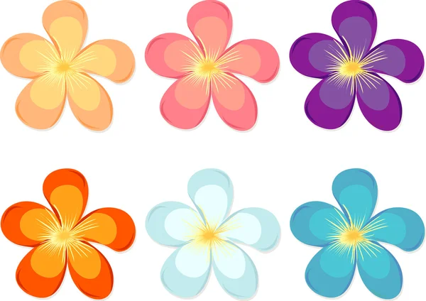 Flores de diferentes cores —  Vetores de Stock