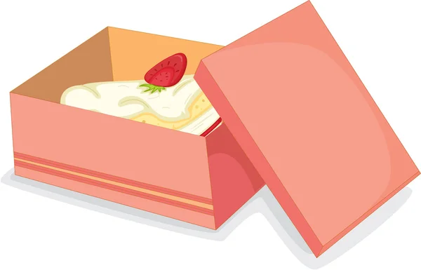 Gâteau dans une boîte — Image vectorielle