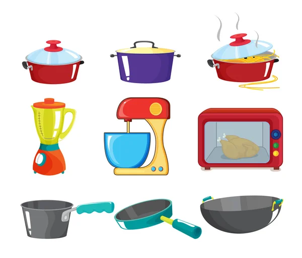 Pots and pans series — Stock Vector