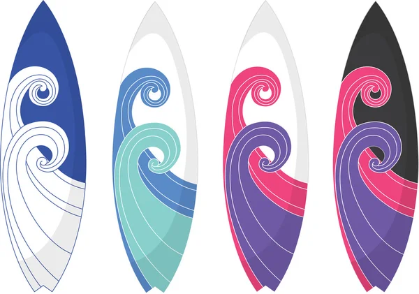 Surfing kuddar — Stock vektor