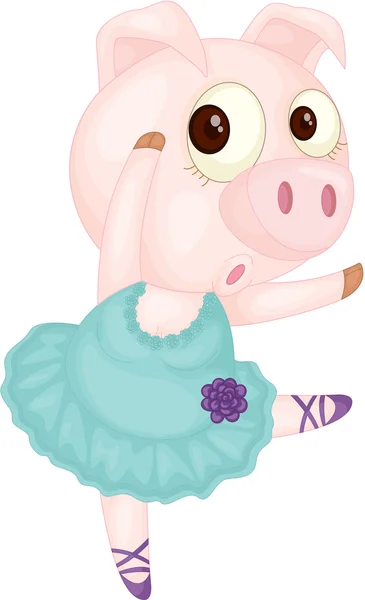 Cochon dansant — Image vectorielle