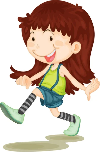A excited Girl — Stock Vector
