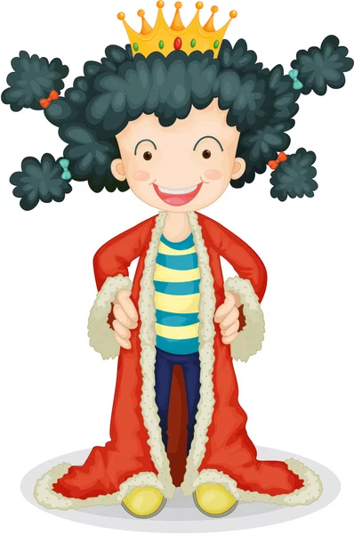A boy with a crown — Stock Vector