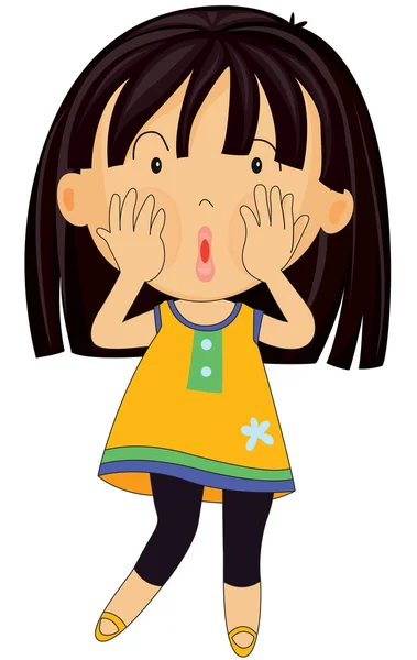 A Surprised Girl — Stock Vector