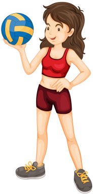 Fitness girl clipart