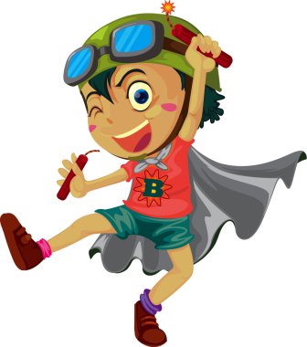 Illustration of a boy on white clipart