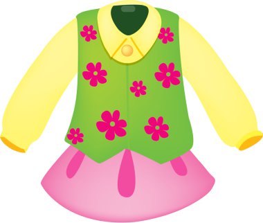 Clipart style cartoon of clothes clipart