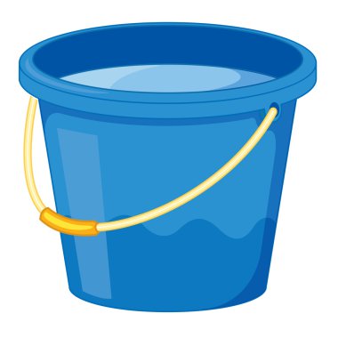 Clipart style cartoon of a bucket clipart