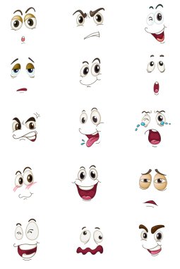 mixed expressions clipart