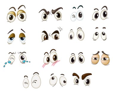 mixed expressions clipart