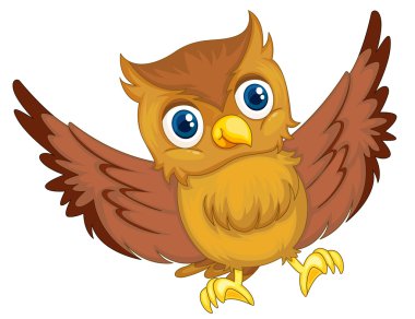 Illustration of an isolated owl cartoon clipart