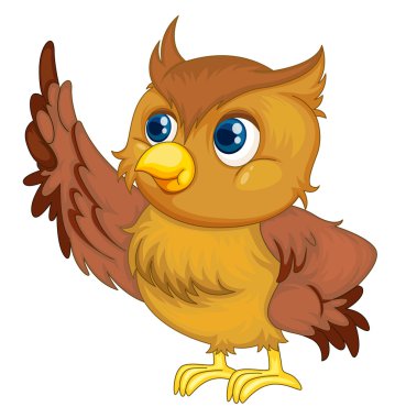 Illustration of an isolated owl cartoon clipart