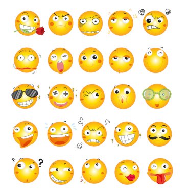 smile face icons clipart