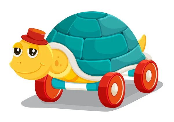 Speelgoed schildpad — Stockvector