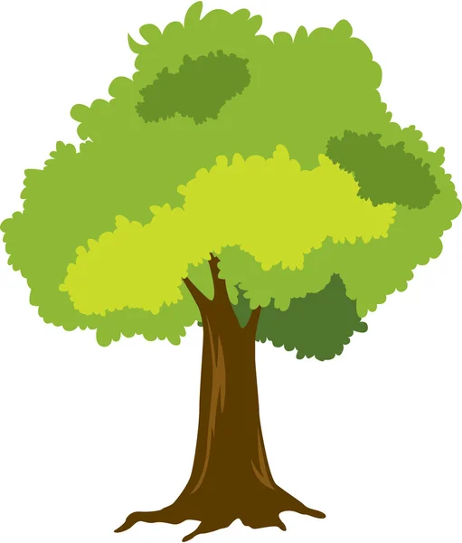 Ilustración de árbol sobre blanco — Vector de stock