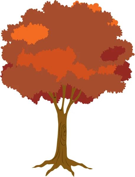 Abbildung des Baumes auf weiß — Stockvektor