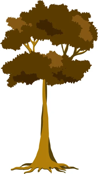 Illustration of tree on white — Stock Vector
