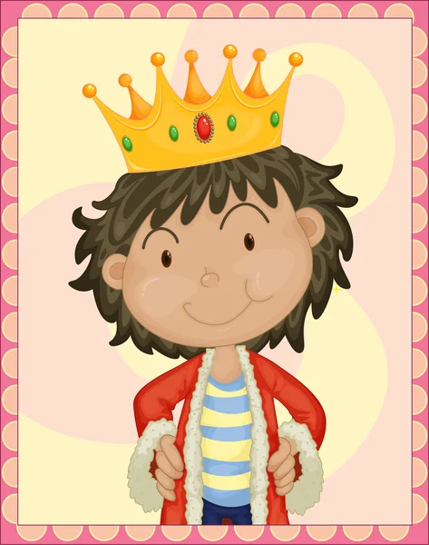 Çocuk kral — Stok Vektör