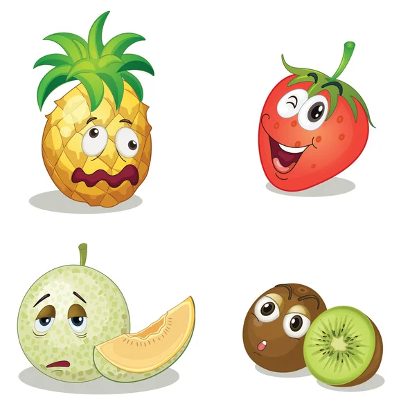 Rostros de frutas — Archivo Imágenes Vectoriales