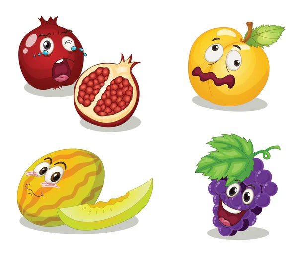 Rostros de frutas — Archivo Imágenes Vectoriales