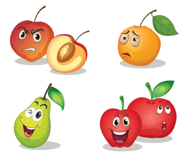 Φρούτα πρόσωπα — Διανυσματικό Αρχείο