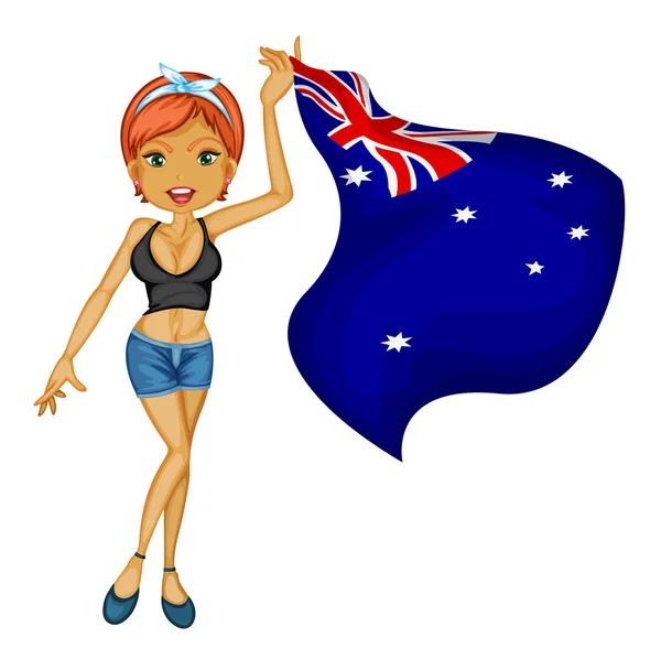 Aussie vrouw — Stockvector