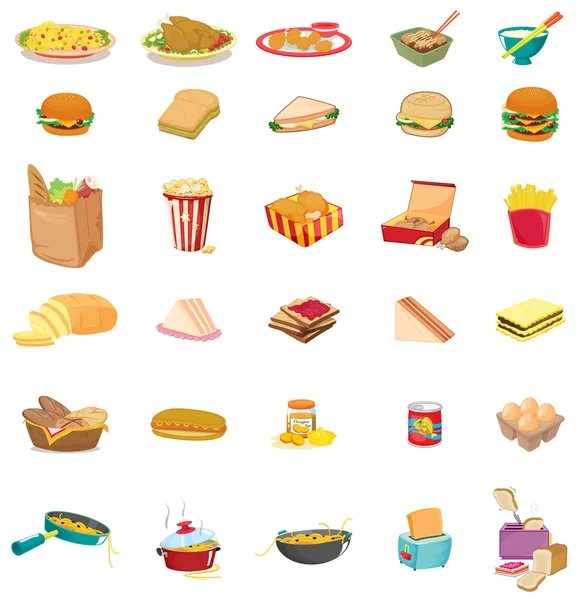 Aliments mélangés — Image vectorielle