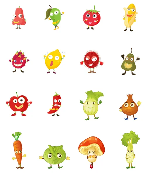 stock vector fruit faces