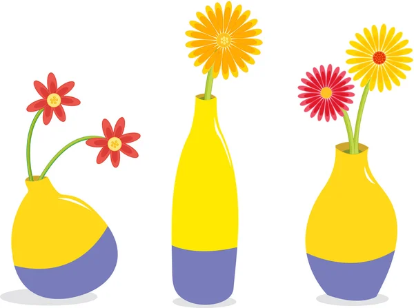 Pots de fleurs — Image vectorielle