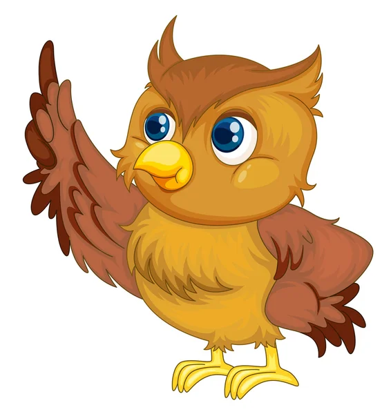 Illustration of an isolated owl cartoon — Stock Vector