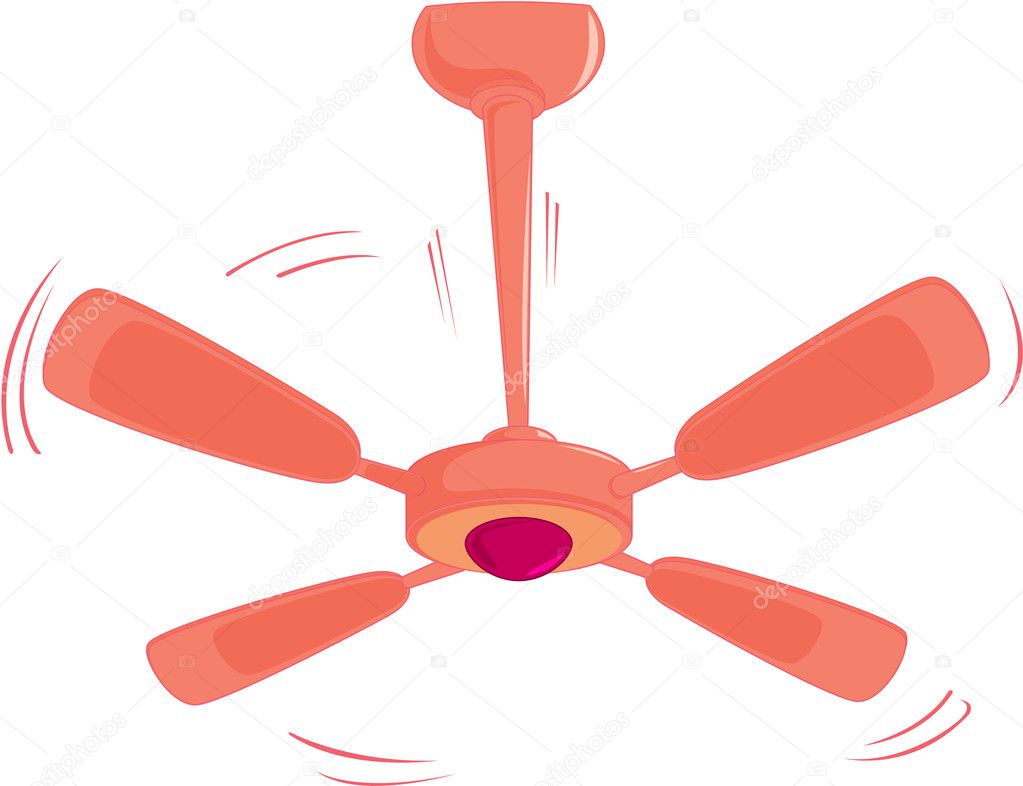 Illustration of fan on white