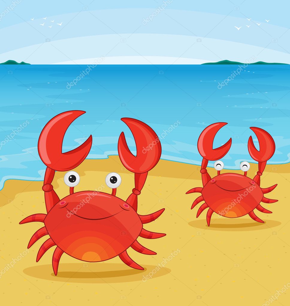 Crabs on beach Stock Illustration by ©interactimages 9993912