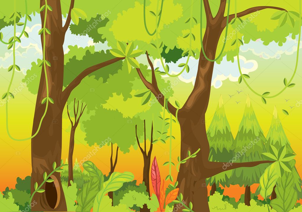 Forest Stock Vector by ©interactimages 9994824