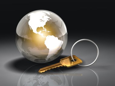 parlayan toprak ve anahtar