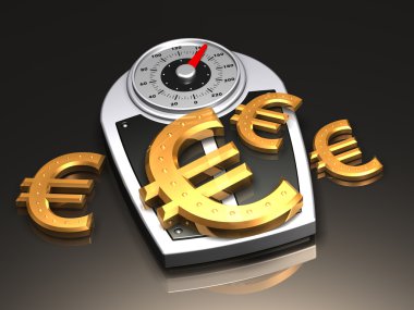 Value of the Euro clipart