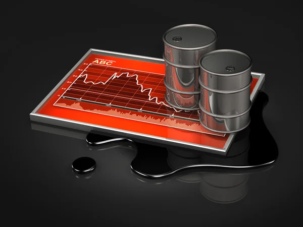 Diminuzione dei prezzi del petrolio — Foto Stock