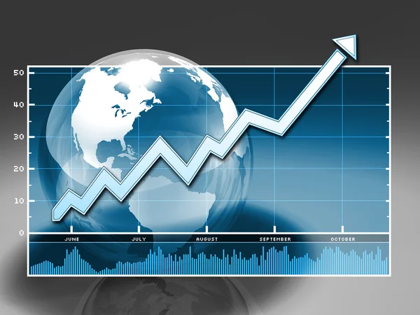 Aumentare i mercati globali — Foto Stock
