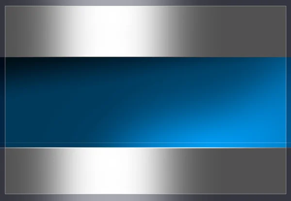 Prata em branco e fundo azul — Fotografia de Stock